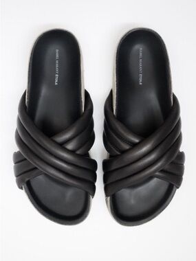 Isabel Marant Etoile Holden Sandals Crossover Strap Black Leather 39